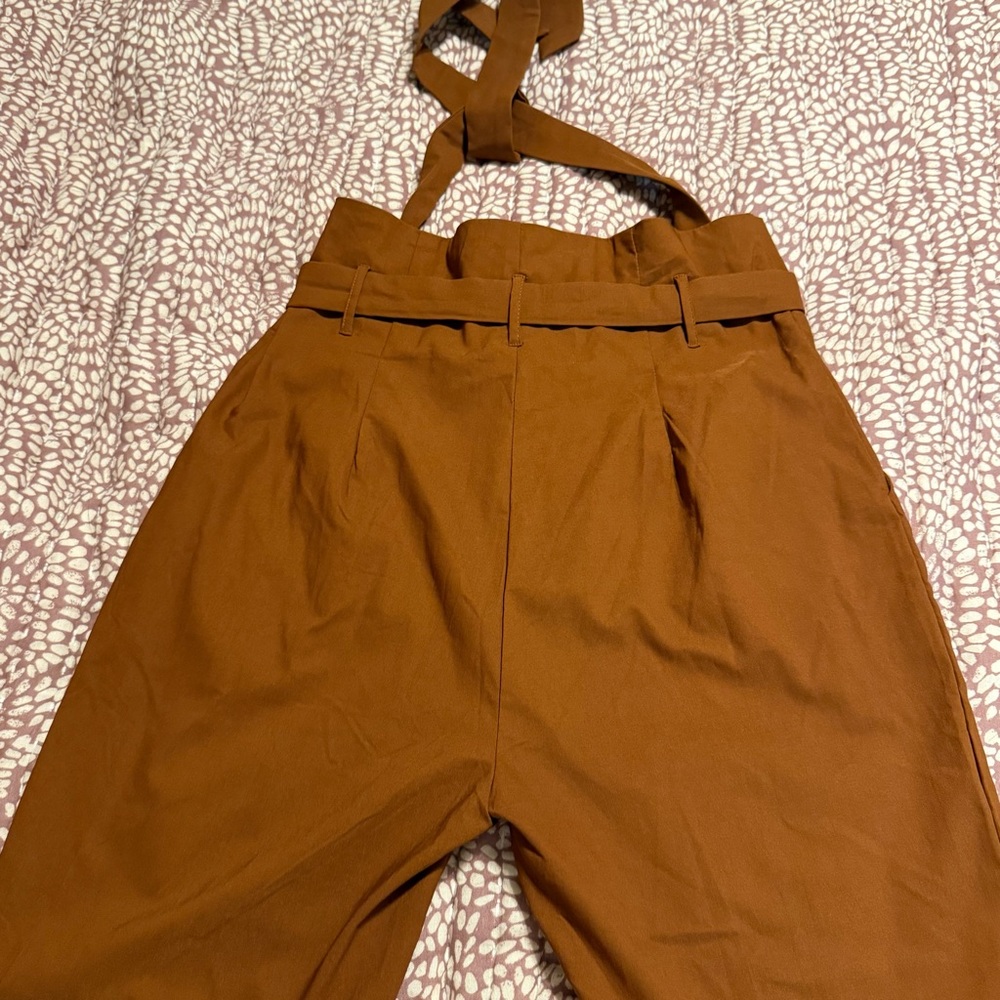 Classic Paper Bag Tie Waist Pants Copper L - Picture 6 of 7